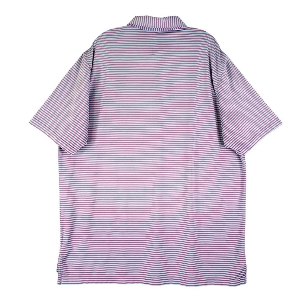 Peter Millar Shirt Summer Comfort Golf Polo Men's XXL Blue Pink Striped SS - Picture 3 of 10